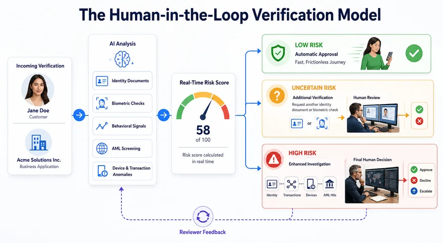 An image of the human-in-the-loop verification model.